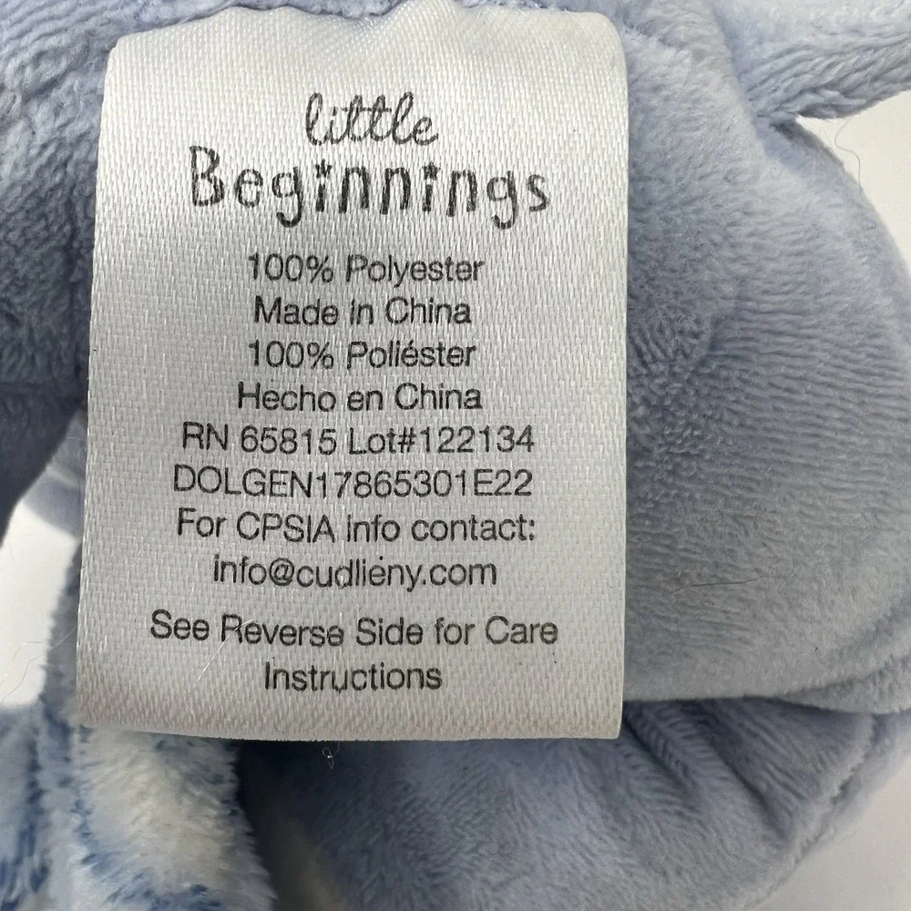 Blue Elephant Lovey baby Security lovies soft Stuffed Animal‎ Little Beginnings